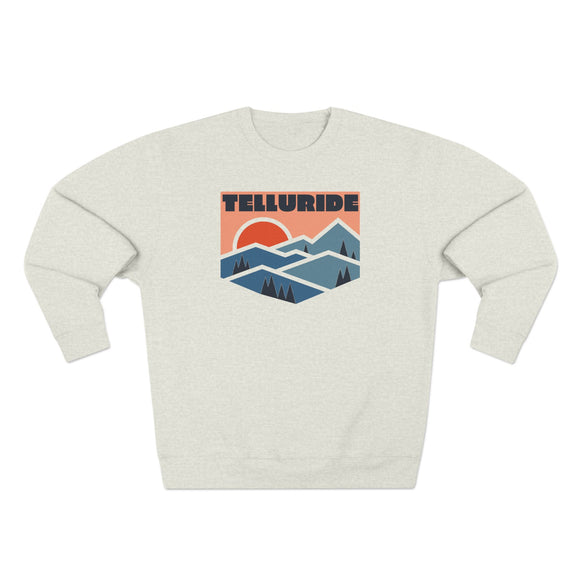 Premium Telluride, Colorado Mountain Graphic Sweatshirt