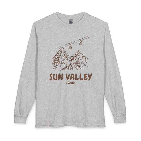 Sun Valley, Idaho Long Sleeve T-Shirt - Ski Mountain Gondola