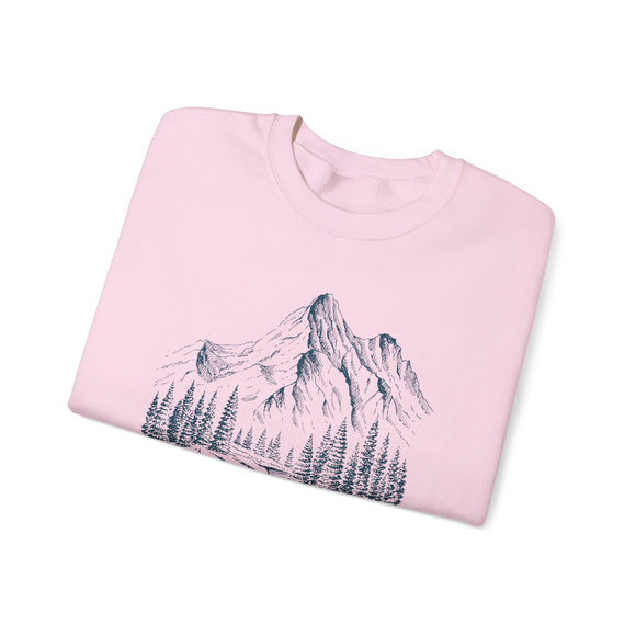 Bend, Oregon Sweatshirt - Mountain Illustration Graphic Crewneck