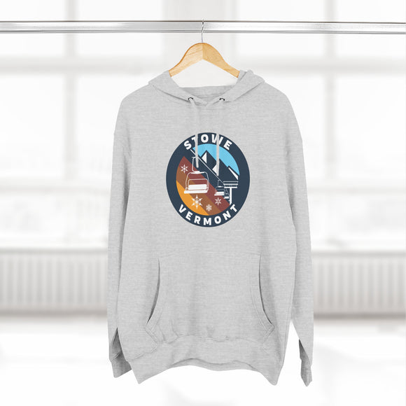 Premium Stowe, Vermont Ski Lift Hoodie