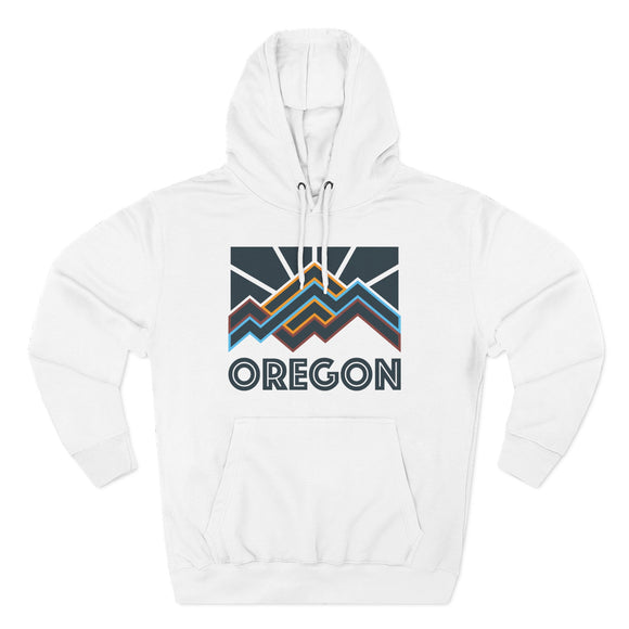 Oregon Hoodie - Retro Mountain Unisex Sweatshirt