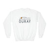 Ouray, Colorado Youth Sweatshirt - Unisex Kid's Ouray Crewneck Sweatshirt