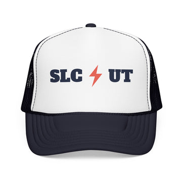 Salt Lake City, Utah Retro Trucker Hat - Lightning Foam Cap - Lightning