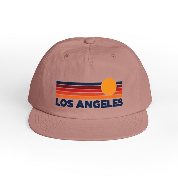 Los Angeles, California retro sunset Surf Cap | vintage striped sun state hat