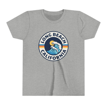 Buy athletic-heather Long Beach, California Youth T-Shirt - Kids Long Beach Shirt
