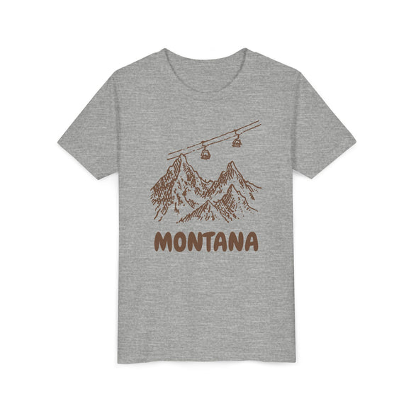 Montana Youth T-Shirt — Vintage Gondola Ski Mountain Tee