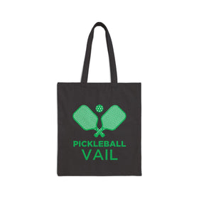 Vail, Colorado Cotton Canvas Pickleball Vail Tote Bag