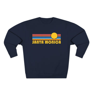 Buy navy Premium Santa Monica, California Retro Sun Graphic Sweatshirt
