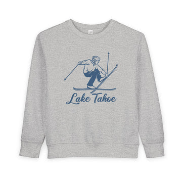 Lake Tahoe, California Toddler Sweatshirt - Vintage Ski Lake Tahoe Toddler Crewneck Sweatshirt - 0