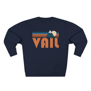 Buy navy Premium Vail, Colorado Retro Mountain Graphic Sweatshirt