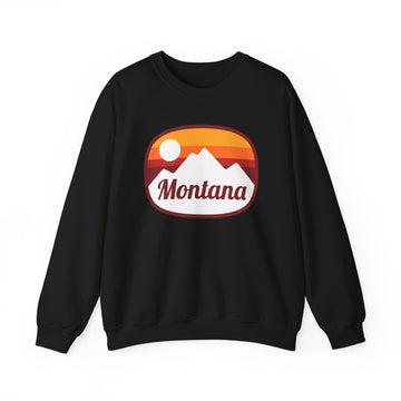 Buy black Montana Sweatshirt - Unisex Retro Ombre Montana Crewneck Sweatshirt