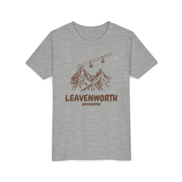 Leavenworth, Washington Youth T-Shirt — Vintage Gondola Ski Mountain Tee