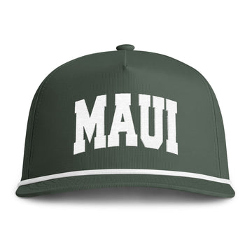 Buy moss Maui, Hawaii Embroidered Rope Hat - Vintage Sunwashed Rope Cap, Comfort Colors