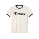 Texas Cotton Ringer Graphic Tee - Unisex Texas T Shirt, Vintage Style Tee, Men's/Women's Tee-1