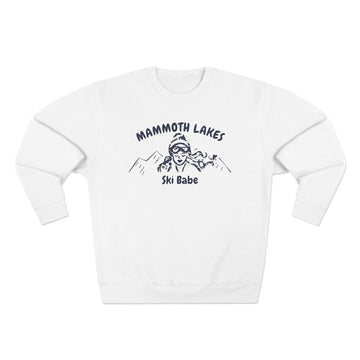 Premium Mammoth Lakes, California Ski Babe Sweatshirt - 0