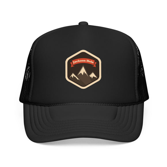 Jackson Hole, Wyoming Trucker Hat - Jackson Hole Foam Mountain Cap