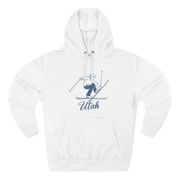 Premium Utah Vintage Snow Ski Hoodie