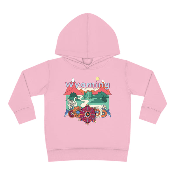 Wyoming Toddler Hoodie - Boho Mountain Unisex Wyoming Toddler Sweatshirt