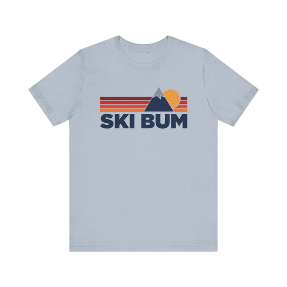 Retro Ski Bum T-shirt, Mountain Tee, Vintage Ski Bum Unisex Jersey Shirt, Outdoor Hiking Apparel