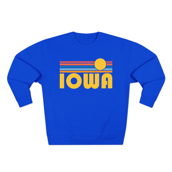 Premium Iowa Retro Sun Graphic Sweatshirt