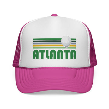 Buy pink Atlanta, Georgia Retro Golf Trucker Hat