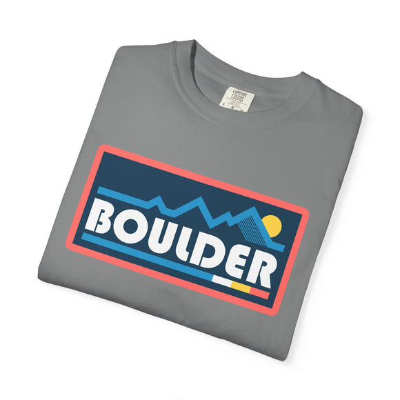 Boulder, Colorado Graphic Tee, Comfort Colors Retro Mountain Unisex Boulder T shirt