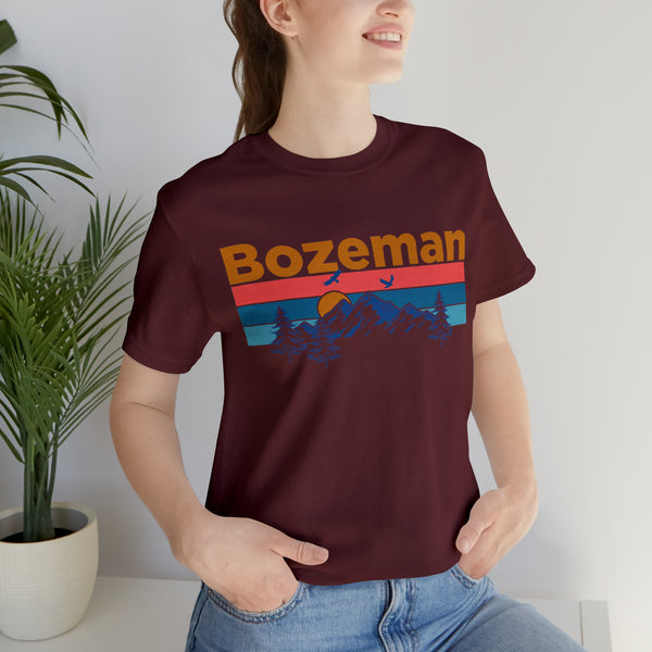 Bozeman, Montana Shirt - Mountain Sunset Unisex Bozeman T-Shirt