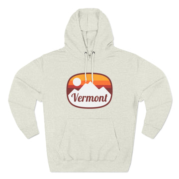 Buy oatmeal-heather Premium Vermont Hoodie - Retro Unisex Sweatshirt