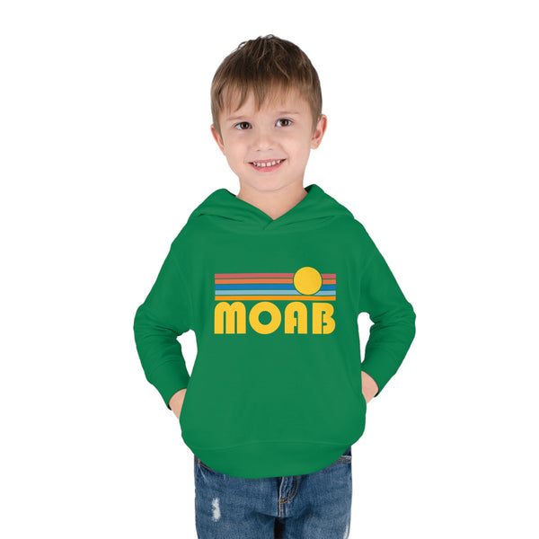 Moab, Utah Toddler Hoodie - Retro Sunrise Unisex Moab Toddler Sweatshirt