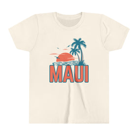 Maui, Hawaii Youth Shirt - Retro Palm Tree Maui Kid's T-Shirt