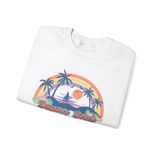 Daytona Beach, Florida Sweatshirt - Unisex Retro Beach Crewneck Daytona Beach Sweatshirt