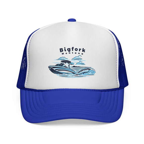 Bigfork, Montana Wakeboard Boat Trucker Hat