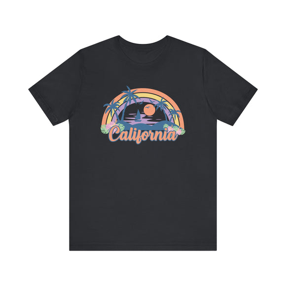 California T-Shirt - Retro Beach Unisex California Shirt