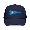 Kansas Pennant Foam Trucker Hat-2