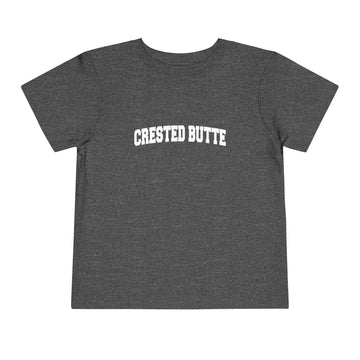 Buy dark-heather-grey Crested Butte, Colorado Toddler Graphic Tee - Kids Crested Butte Vacation T-Shirt