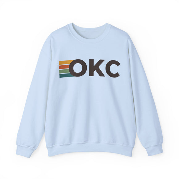 Oklahoma City, Oklahoma OKC Retro Stripe Sweatshirt