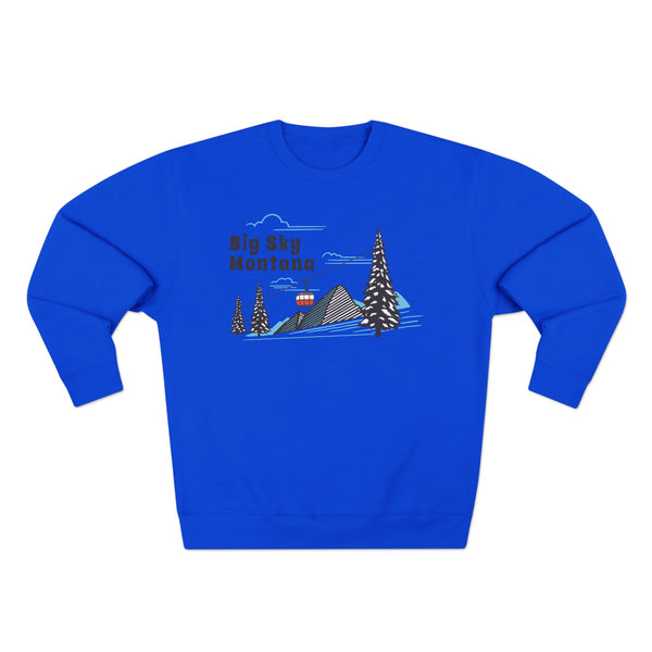 Premium Big Sky, Montana Sweatshirt Unisex Crewneck, Premium Sweatshirt, Crewneck Jumper, Ski Resort Apparel