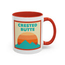 Crested Butte, Colorado Retro Ombre Sun Mountain Coffee Mug 11 oz, Crested Butte, Colorado Nature Lover Gift, Mountain Enthusiast Mug-1
