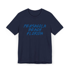 Buy navy Pensacola Beach T-Shirt | 100% Cotton Retro Florida Tee