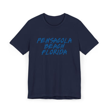 Buy navy Pensacola Beach T-Shirt | 100% Cotton Retro Florida Tee