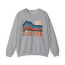 Alaska Sweatshirt Retro Mountains, Alaska Unisex Graphic Crewneck-2