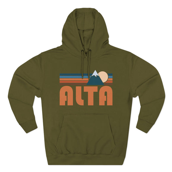 Alta, Utah Hoodie - Retro Mountain Unisex Sweatshirt