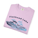 Flathead Lake T Shirt, Comfort Colors Cotton 100% Cotton Wakeboard Boat Tee-16