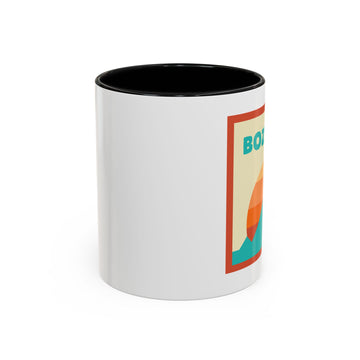 Bozeman, Montana Retro Ombre Sun Mountain Coffee Mug 11 oz, Bozeman, Montana Nature Lover Gift, Mountain Enthusiast Mug - 0