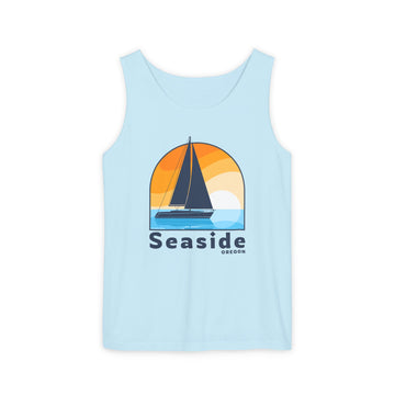 Buy chambray Seaside, Oregon Sailboat Tank Top | Comfort Colors 100% Cotton