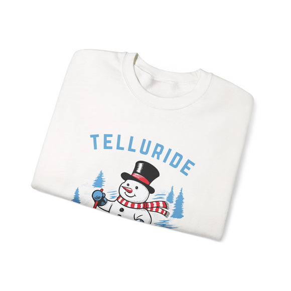 Telluride, Colorado Sweatshirt - Ski Snowman Graphic Crewneck