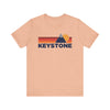Retro Keystone, Colorado T-shirt, Mountain Tee, Vintage Keystone Unisex Jersey Shirt, Outdoor Hiking Apparel