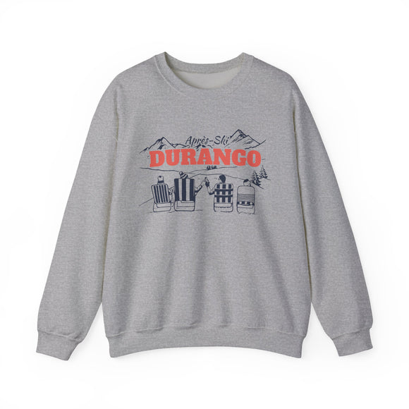 Durango, Colorado Sweatshirt Après-Ski Crewneck - Mountain Ski Lodge Design