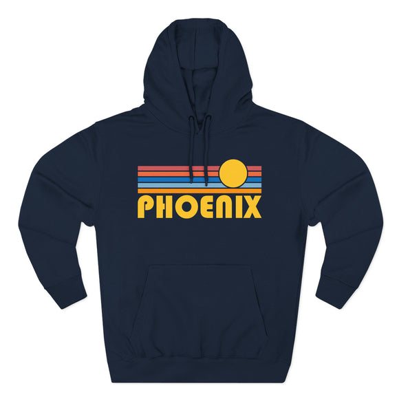 Premium Phoenix, Arizona Hoodie - Retro Sun Unisex Sweatshirt