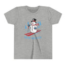 New Mexico Youth Skiing Snowman Tee - Kids T Shirt-2